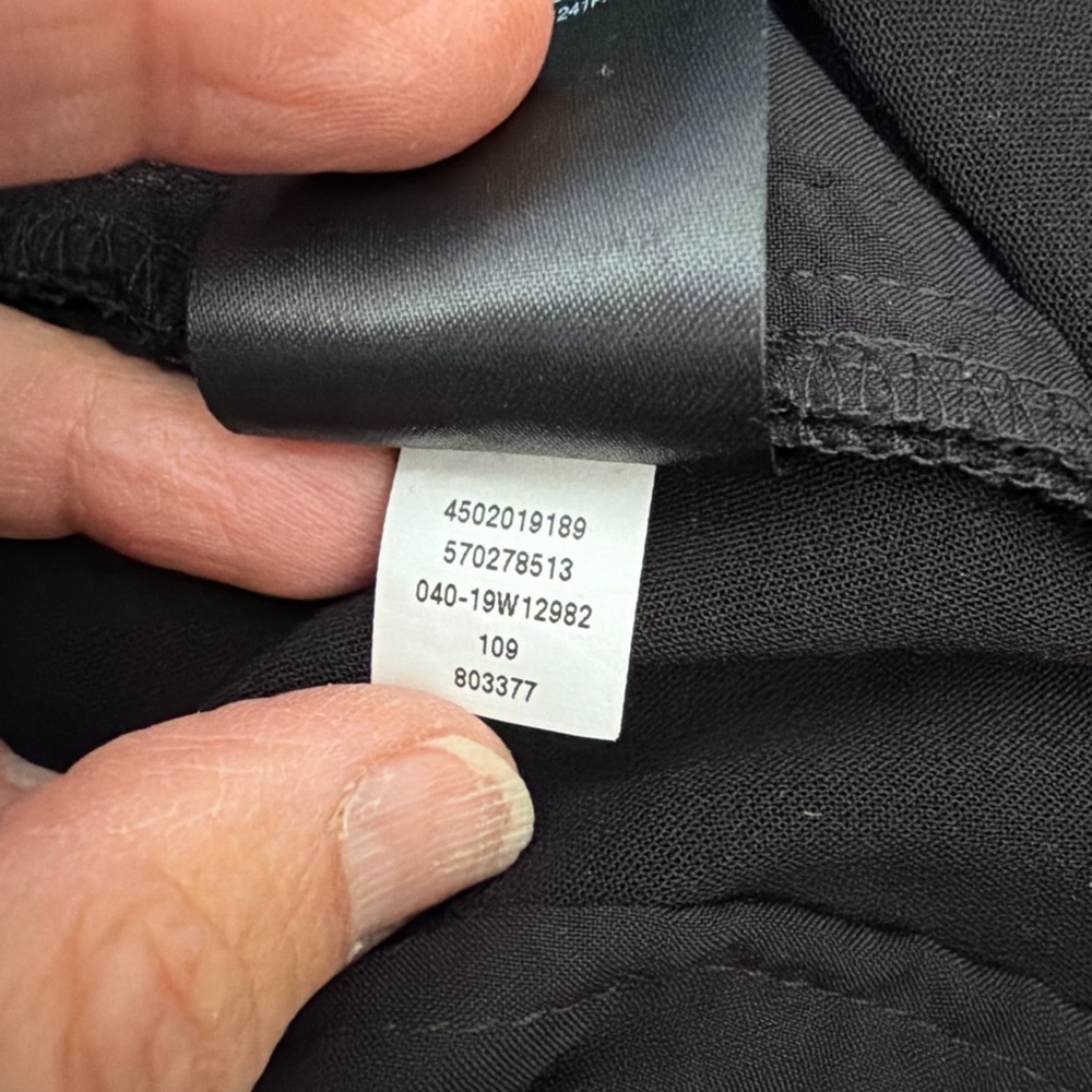 White House Black Market WHBM The Wide Leg Black Tie Waist Stretch Pants Size 6 - Picture 9 of 10